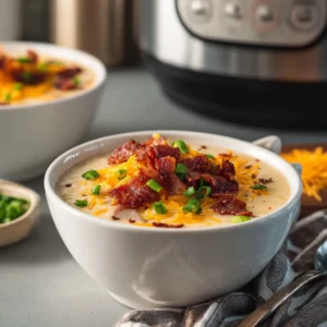 Creamy Instant Pot potato soup variation with pepper jack cheese and extra spice for bold flavor.