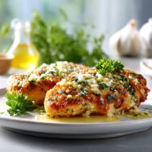 Juicy Garlic Parmesan Chicken thigh variation with extra crispy crust