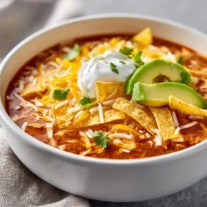 Creamy taco soup variation with cream cheese stirred in