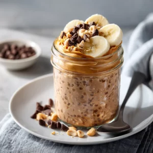 Chocolate Peanut Butter Overnight Oats Healthy & Delicious