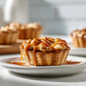 Caramel Apple Pie Bites with spiced apples and caramel inside flaky pastry – perfect Thanksgiving treats.