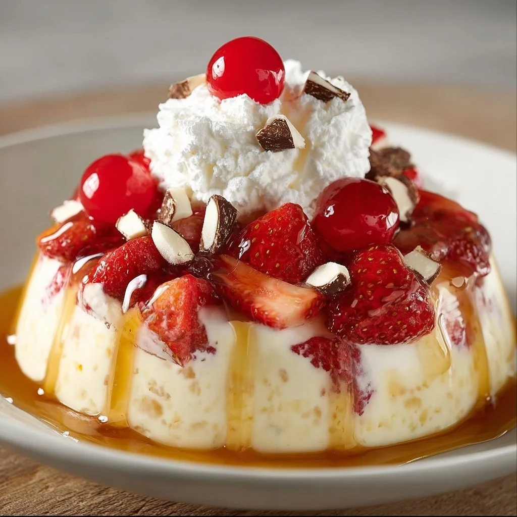 A vibrant fruity dessert showcasing fresh fruits and colorful toppings.