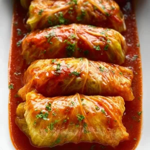Cabbage Rolls 4 Plate of homemade cabbage rolls stuffed with meat and rice