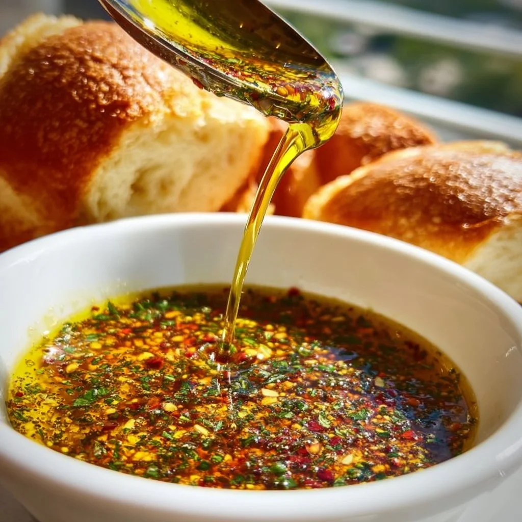 Carrabba's flavorful bread dipping oil with herbs and spices