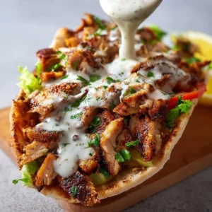 Chicken Shawarma 3 Delicious Chicken Shawarma wrap with fresh vegetables and sauces