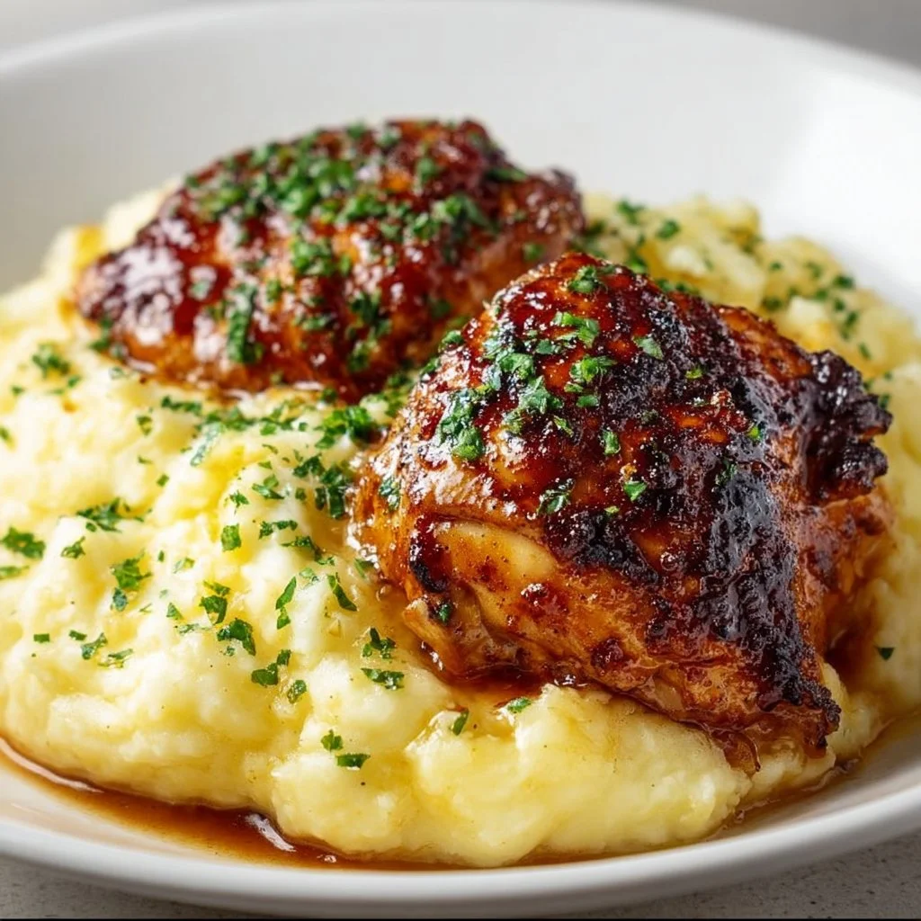 Delicious Chipotle Honey Chicken Thighs marinated with spicy honey glaze