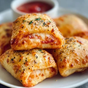 Crispy air fryer pizza rolls ready to be served