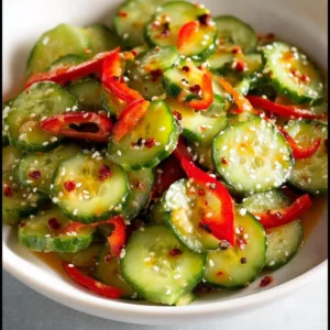 Cucumber sweet pepper salad recipe inspired by TikTok viral trends