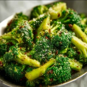 Delicious Garlic Parmesan Broccoli dish ready to enjoy
