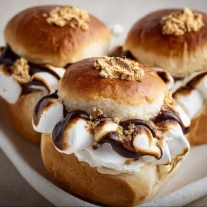 S'mores Rolls 3 Delicious S'mores Rolls with chocolate and marshmallows