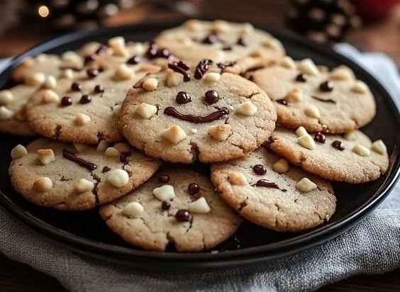 Assiette de Sablés de Noël décorés pour les fêtes de fin d'année